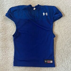 Under Armour youth blue football jersey